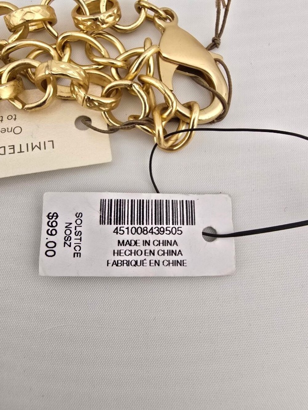 NWT Limited Edition Chicos Gold Foil Solstice Bib Necklace Statement Piece HEAVY - Picture 4 of 11